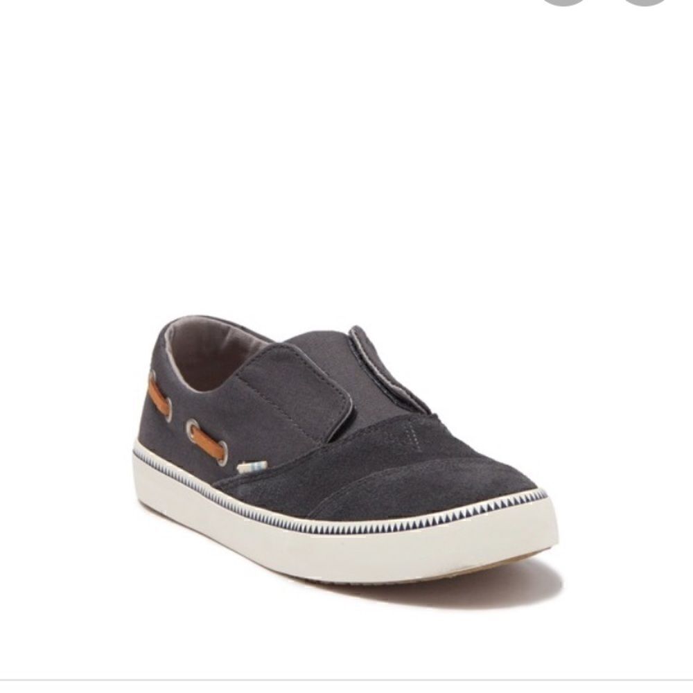 Toms Unisex Kids Grey Suede and Canvas Sne…